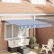 vidaXL Cortina Retractabilă Manual Albastru și Alb 350x250 cm țesătură 3330199