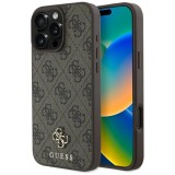 Husa pentru iphone 16 pro - guess 4g small and classic logo magsafe - brown