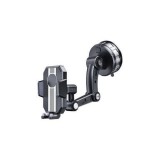 Suport Auto Telefon Universal, Ventuza, Rotire 360&deg;, Reglabil, Negru
