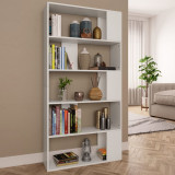 VidaXL Bibliotecă/Separator cameră, alb, 80x24x159 cm, lemn prelucrat