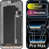 Cumpara ieftin Display cu Touchscreen ZY pentru Apple iPhone 17 Pro Max, cu Rama, Versiune LCD In-Cell IC Movable, Negru