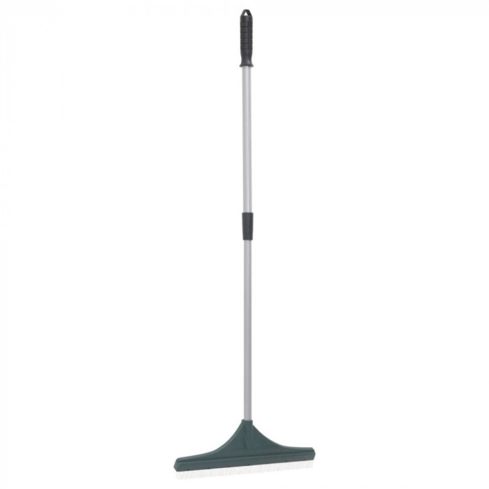 vidaXL Greblă pentru iarbă artificială, verde &icirc;nchis, 131 cm, PP