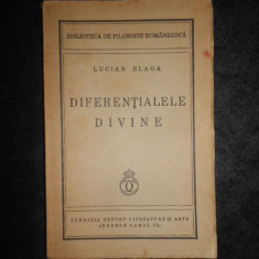 LUCIAN BLAGA - DIFERENTIALELE DIVINE (1940, prima editie)