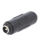 Adaptor DC mama-mama 2.1x5.5 mm plastic negru PC2.1-FF, Oem