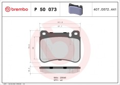 BREMBO P 50 073 PRIME LINE set placute frana,frana disc