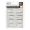 Set Unghii False, 80 Bucăți, Formă Stiletto, Culoare Albă, Oem