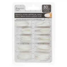 Set Unghii False, 80 Buca?i, Forma Stiletto, Culoare Alba foto