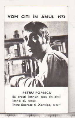 bnk cld Calendar de buzunar 1973 Editura Eminescu Petru Popescu foto