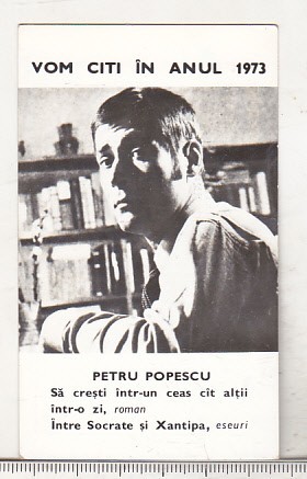 bnk cld Calendar de buzunar 1973 Editura Eminescu Petru Popescu