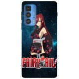 Husa compatibila cu Motorola Moto G51 5G model Erza Scarlet Fairy Tail, Silicon, TPU, Viceversa, Transparent, Carcasa