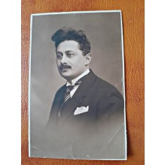 Fotografie tip carte postala, barbat, necirculata, 1925