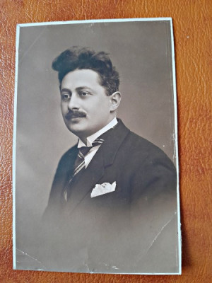 Fotografie tip carte postala, barbat, necirculata, 1925 foto