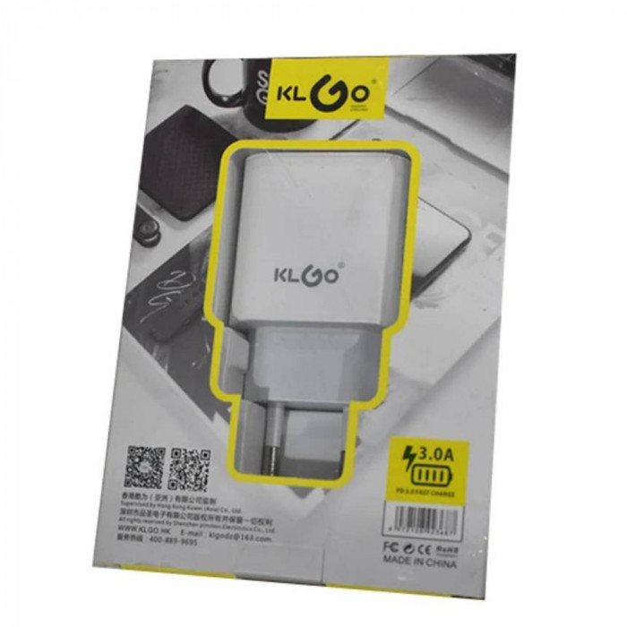 Incarcator retea KLGO PD 25W Fast Charge 3.0A single USB-C