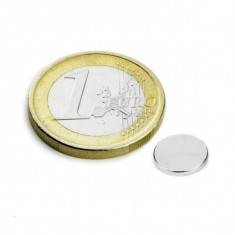 Magnet neodim disc Ø8&#215;1 mm, putere 540 g, N45