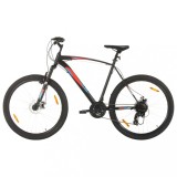 VidaXL Bicicletă montană 21 viteze, roată 29 inci, negru, cadru 53 cm