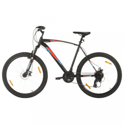 vidaXL Bicicletă montană 21 viteze, roată 29 inci, negru, cadru 53 cm foto
