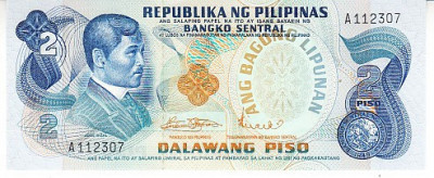 M1 - Bancnota foarte veche - Filipine / Pilipinas - 2 piso foto