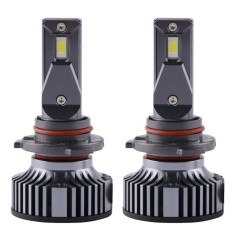 Set 2 LED-uri Auto Techstar&reg; K9, 9005, 50w, 6000 Lumeni, 6500K, AUTO, 12-24 Volti, CSP, Canbus, Miez Cupru, Radiator Aluminiu