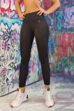 Y612-1 Colanti sport/casual cu talie inalta din material elastic, L