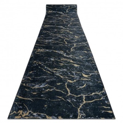 Traversa anti-alunecare LOTUS GALACTIC 9523 Marmură negru / aur PENTRU SPĂLARE, 100 cm foto
