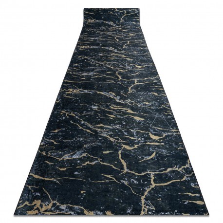 Traversa anti-alunecare LOTUS GALACTIC 9523 Marmură negru / aur PENTRU SPĂLARE, 100 cm