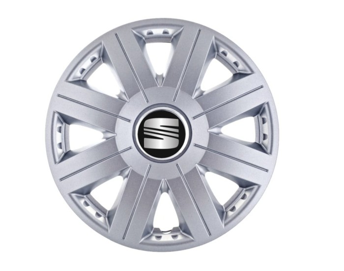 Set 4 capace roti Cosmos cromat R15, pentru gama auto Seat