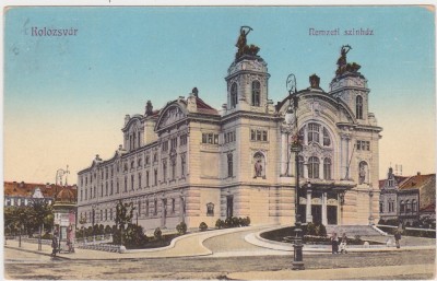 CP CLUJ TEATRUL NATIONAL nemzeti sz&amp;iacute;nh&amp;aacute;z kolozsv&amp;aacute;r ND(1916) foto