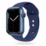 Curea Tech-Protect Iconband pentru Apple Watch 4/5/6/7/8/9/Se/Ultra 1/2 (42/44/45/49 mm) Albastru Noapte, Silicon