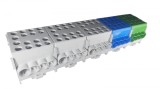 Cleme de distributie derivatie pentru conexiuni trifazice 25mm &sup2; 35mm &sup2; Cu-Al montaj pe sina DIN 100A, Pollmann