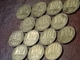 Lot 14 monede, Rusia / URSS: 10 copeici 1977 - 1990 (fara lipsuri intre ele) [1]