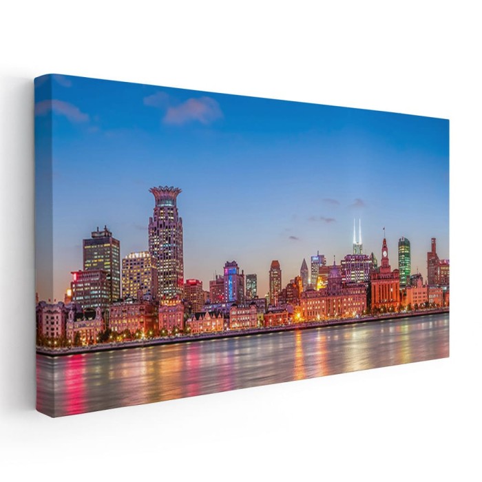Tablou vedere panoramica cu cladiri moderne Tablou canvas pe panza CU RAMA 70x140 cm