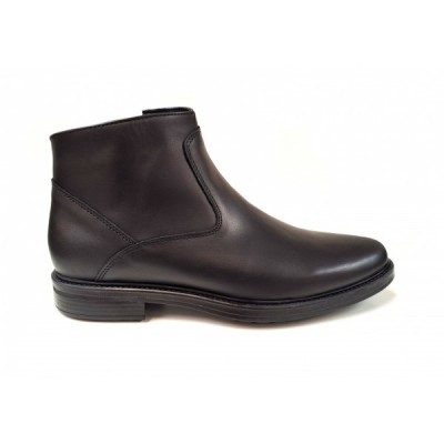 Ghete barbati casual elegante din piele naturala imblanite Negru GB120N foto