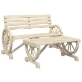 Cumpara ieftin Set mobilier de gradina, 2 piese, lemn masiv de brad