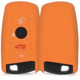 Cumpara ieftin Husa Cheie Auto pentru BMW - 4 Butoane, Silicon, Portocaliu, 40949.29, Kwmobile