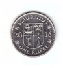 Moneda Mauritius 1 rupee 2016, stare foarte buna, cu luciu, curata, Africa, Nichel