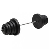 Set halteră ondulată cu greutăți, 90 kg