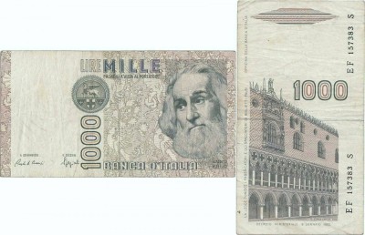 1988, 1.000 lire (P-109b) - Italia! foto