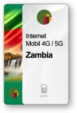 ESIM Internet Zambia, valabil 30 zile, trafic 10 GB, Standard