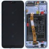 Huawei Honor 10 (COL-L29) Capac frontal modul display + LCD + digitizer + baterie glacier gri 02351XAE