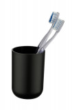 Cumpara ieftin Suport pentru periute si pasta de dinti, Wenko, Brasil Black, 7.3 x 10.3 cm, plastic, negru