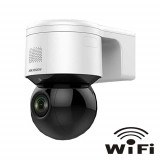 Cumpara ieftin Camera IP Wi-Fi PTZ 4 MP, zoom optic 4X, IR 50M, Audio, DarkFighter - HIKVISION DS-2DE3A404IW-DE-W(S6)