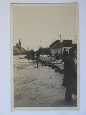 Rară! Carte postala foto Arad:Inundatiile din 1932