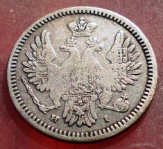 F.119 RUSIA NIKOLAI I 5 KOPEICI COPEICI KOPEKS 1855 ARGINT