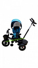 Tricicleta Turbo Bike cu pozi?ie pentru somn Baby Care Turquoise foto