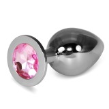 Rosebud Classic Metal Plug L Pink - Butt Plug Mare, de Lux, 10 cm, Orion