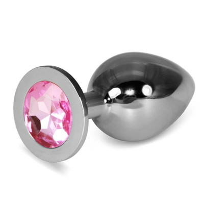 Rosebud Classic Metal Plug L Pink - Butt Plug Mare, de Lux, 10 cm foto