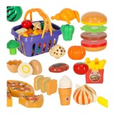 Set legume si fructe de taiat cu 26 elemente asortate in cos
