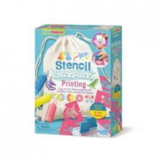 Set Creativ Imprimare cu sabloane pentru textile, 5 ani +, 4M