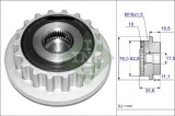 Fulie alternator INA 535011810 Vw Transporter 5 Bus Transporter 5 Caroserie Transporter 5 Platou / Sasiu (7Jd, 7Je, 7Jl, 7Jy, 7Jz, 7Fd, Touareg