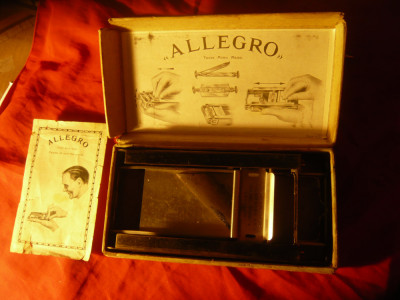 Dispozitiv vechi pt ascutit lame de ras - Allegro Elvetia ,cutie originala 16x8x foto